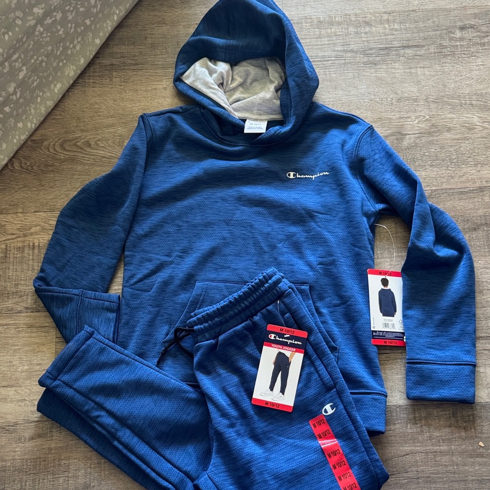 Champion Navy Blue Hoodie and Joggers Set